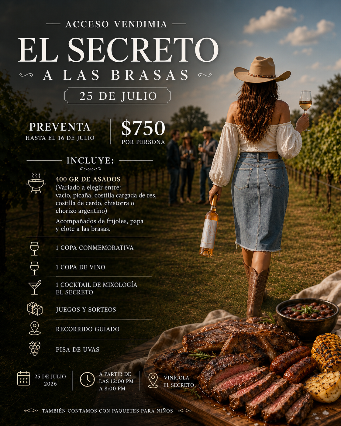 ACCESO VENDIMIAS 25 JULIO PREVENTA (BOLETO PERSONAL)