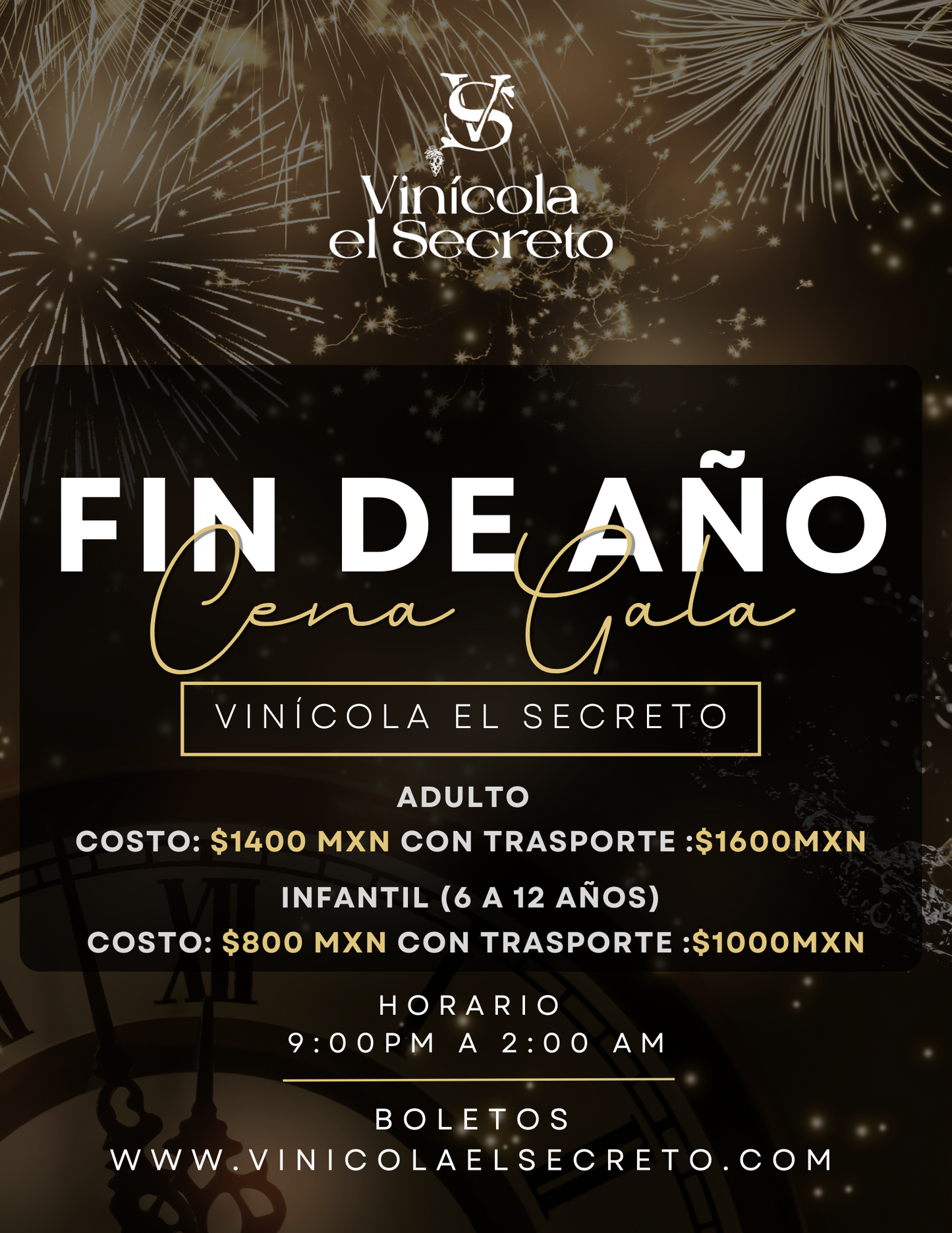 CENA GALA FIN DE AÑO